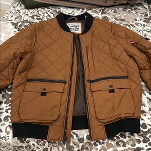 Levi's Men's Tan Quilted Bomber Jacket